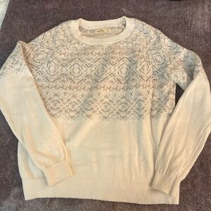 Hollister Sweater- Crème, Pink, and Grey